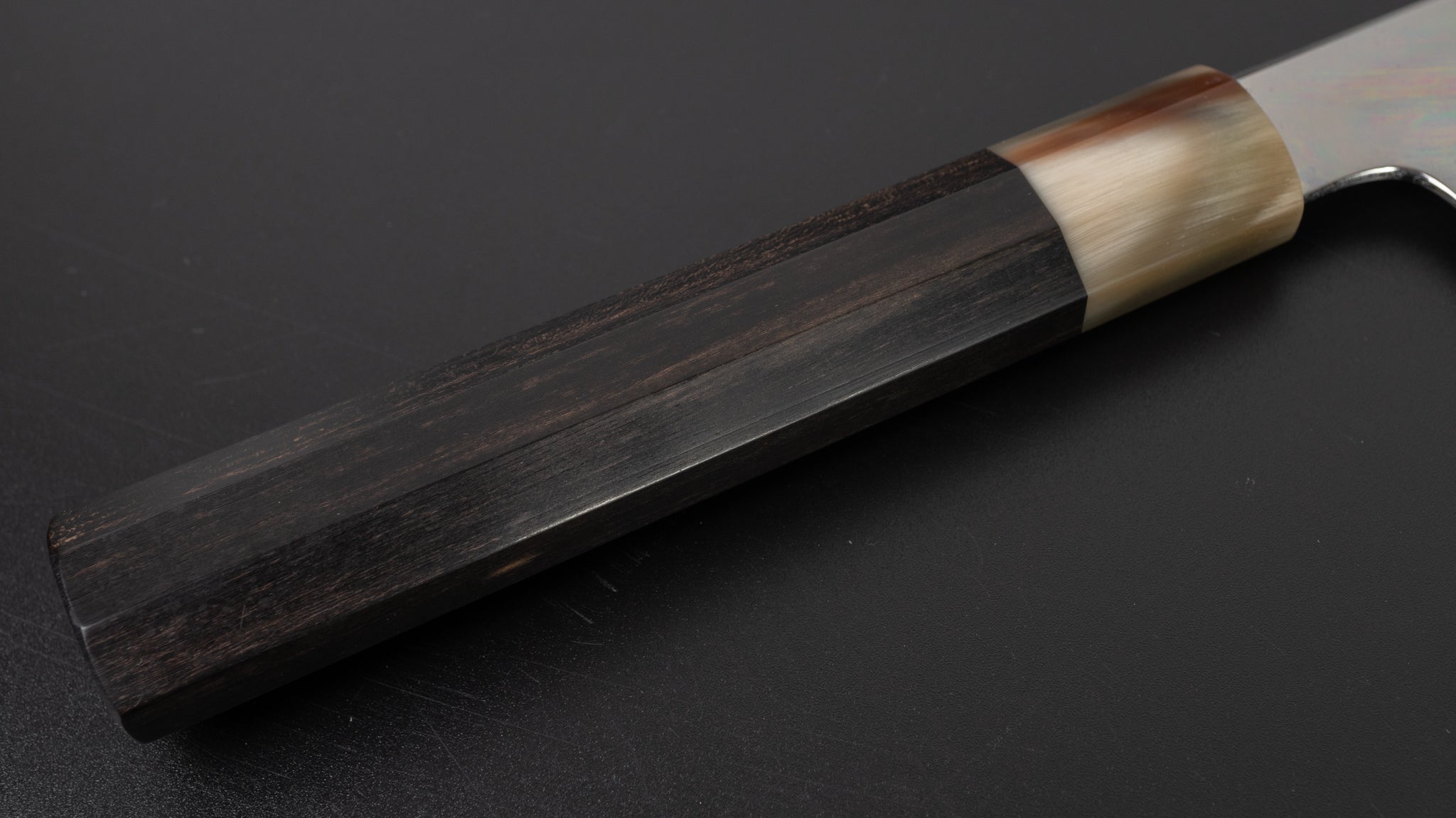 Hitohira Togashi Kambei White #1 Mizu Honyaki Gyuto 240mm Japanese Chef Knife with Taihei Ebony Handle & Saya (Limited Edition #002) - Perfect for Professional Chefs & Sushi Masters