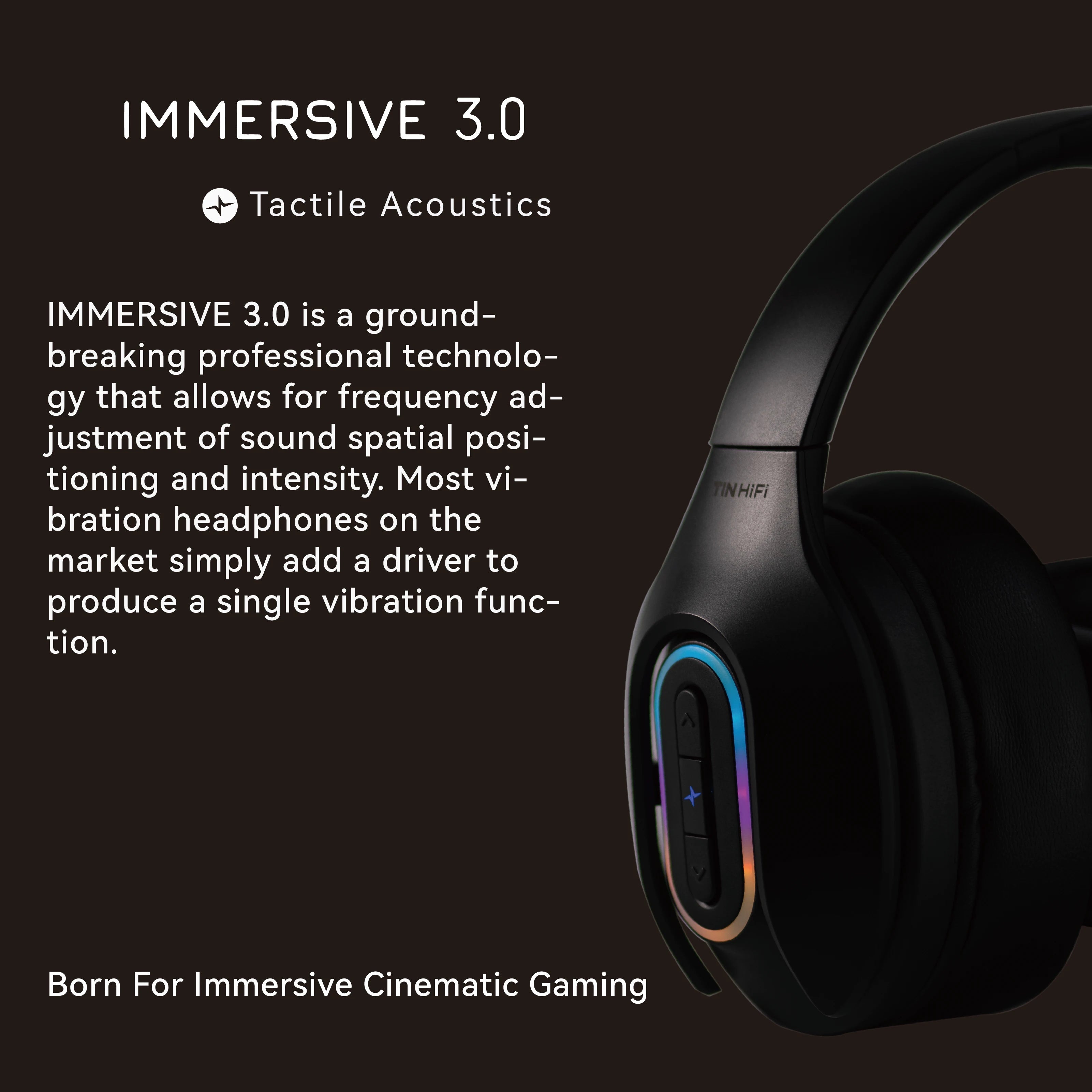TinHiFi Chronos 40mm Titanium Plated Driver Headphones - Immersive 3.0 Sound for Audiophiles, Gaming & Studio Monitoring