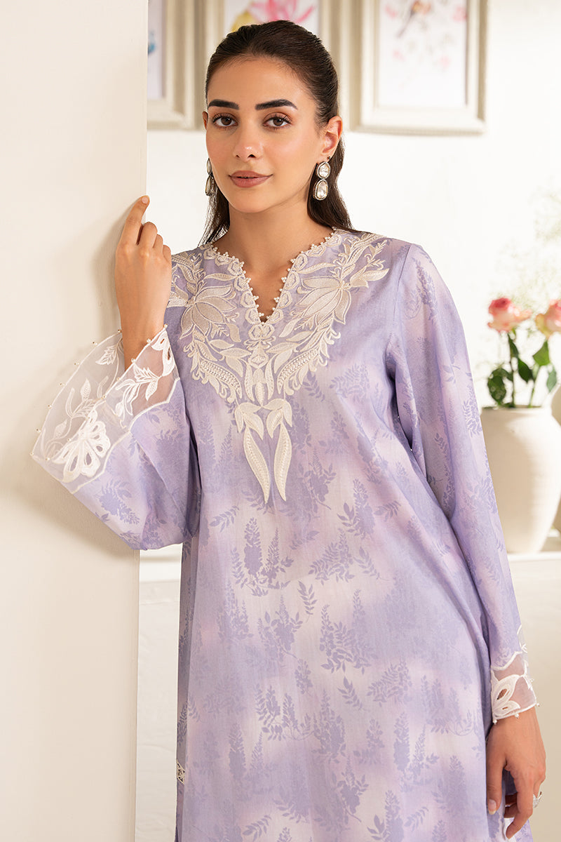 Lavender Mirage Printed Shirt for Women - Stylish Floral Blouse for Casual Wear, Office & Summer Outfits
