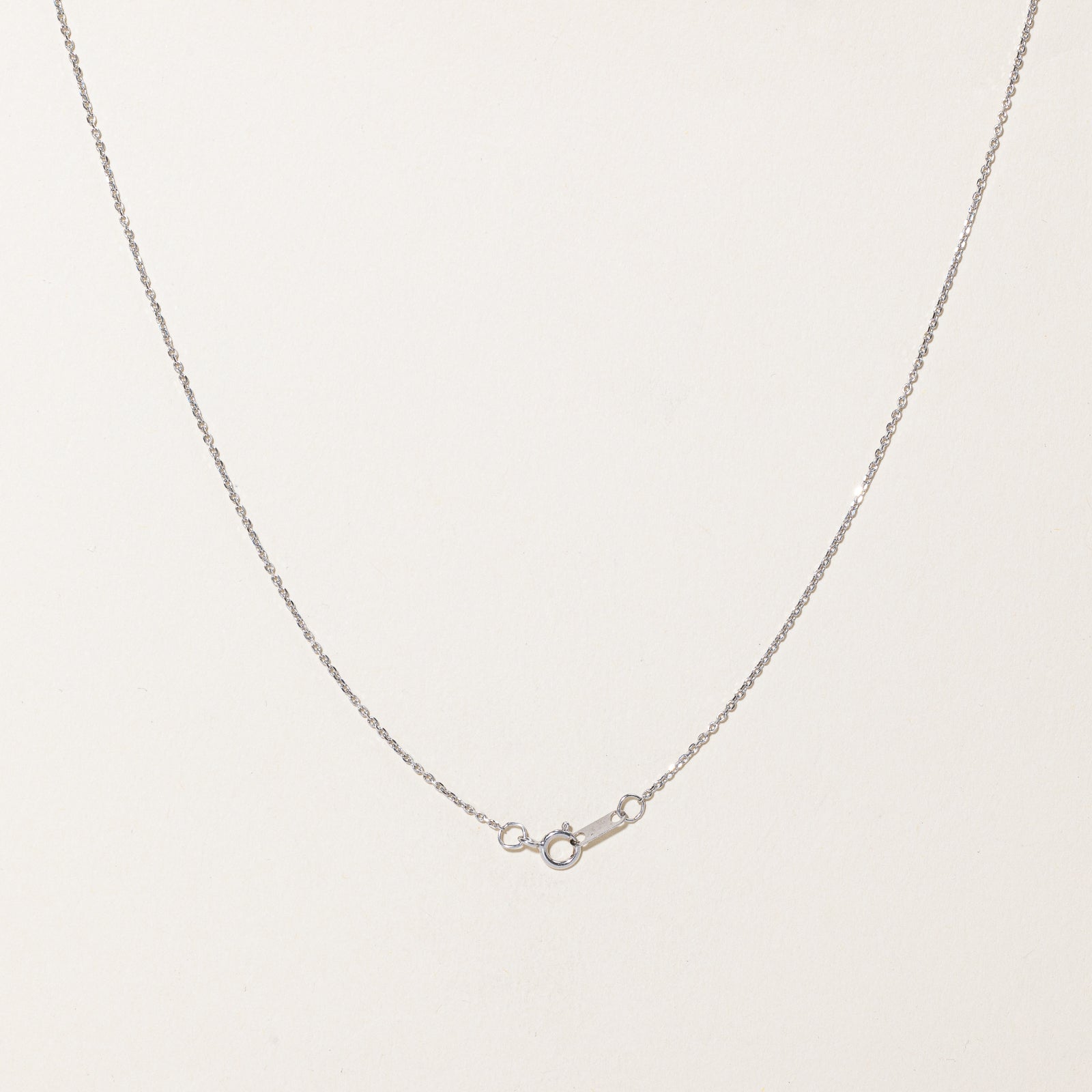 14K White Gold Handcuff & Key Pendant Necklace - 16.5