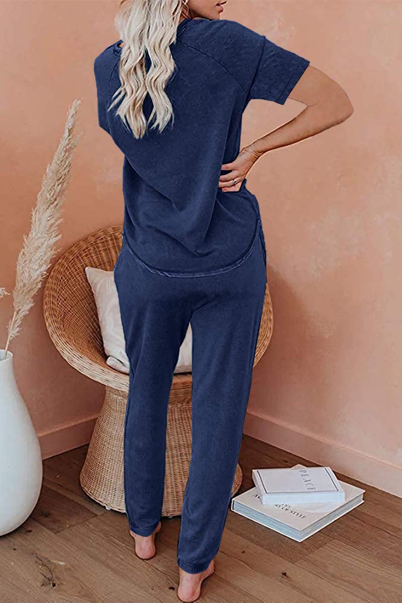 AUTOMET Women's 2-Piece Pajama Set - Cozy Fall Loungewear Sweatsuit with Soft Sweatpants | Perfect for Sleepwear, Home Relaxation & Casual Outings