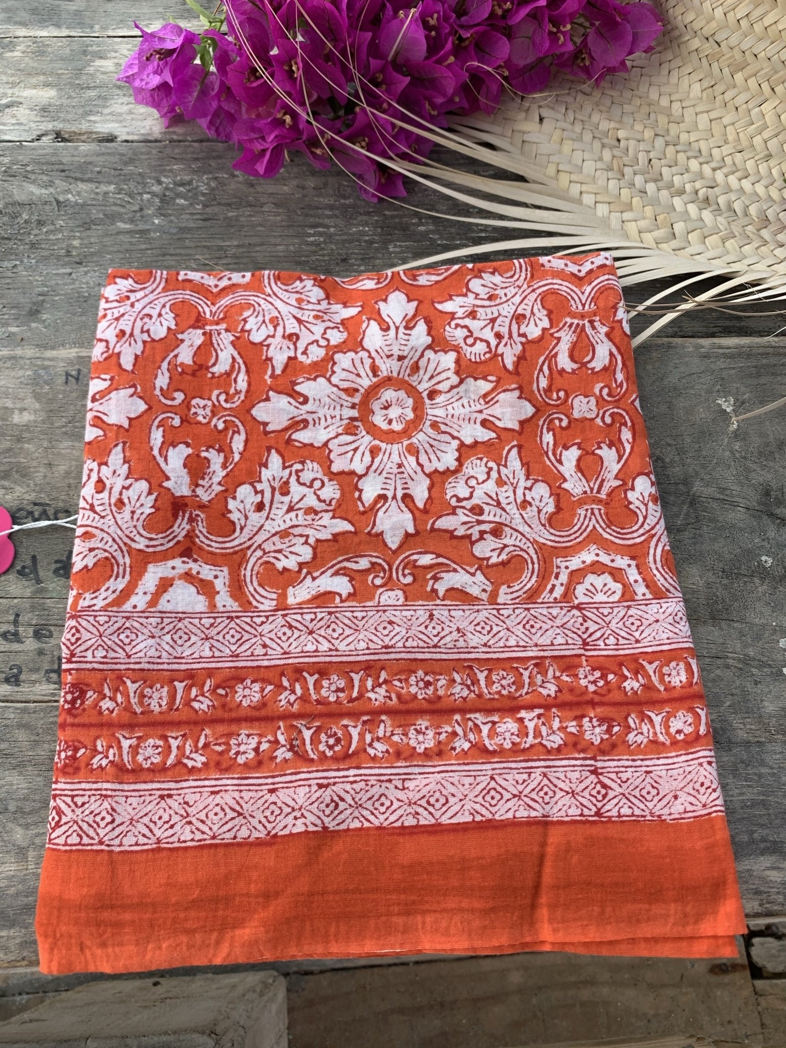 Handmade Block Print Cotton Sarong Pareo - Lightweight Beach Cover-Up, Boho Skirt, Summer Wrap for Women - Perfect for Beach, Pool, Yoga & Travel