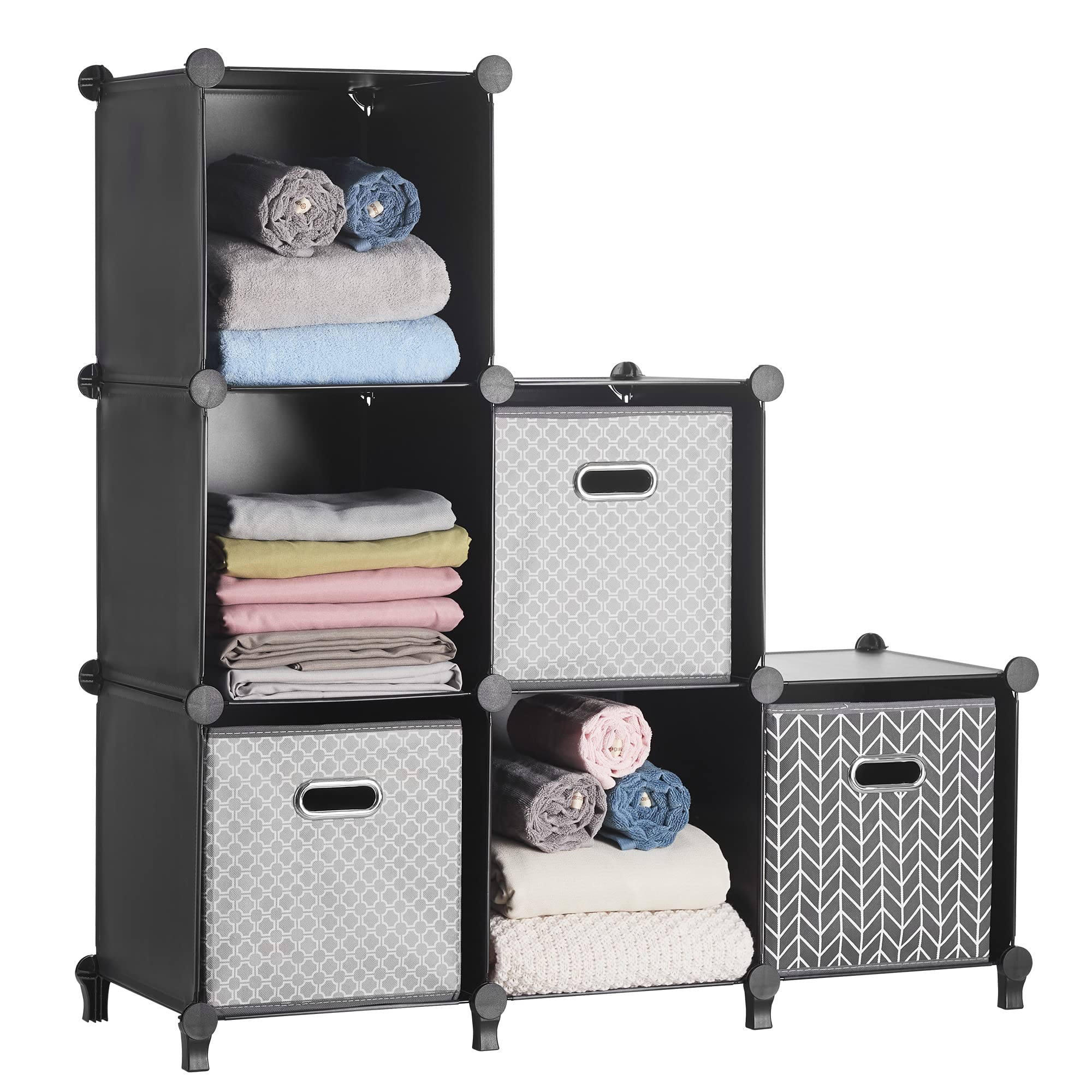 Puroma 6-Cube Closet Organizer | DIY Storage Shelves for Clothes & Accessories | Portable Fabric Cabinet for Bedroom, Office & Home Organization | Space-Saving Wardrobe Solution