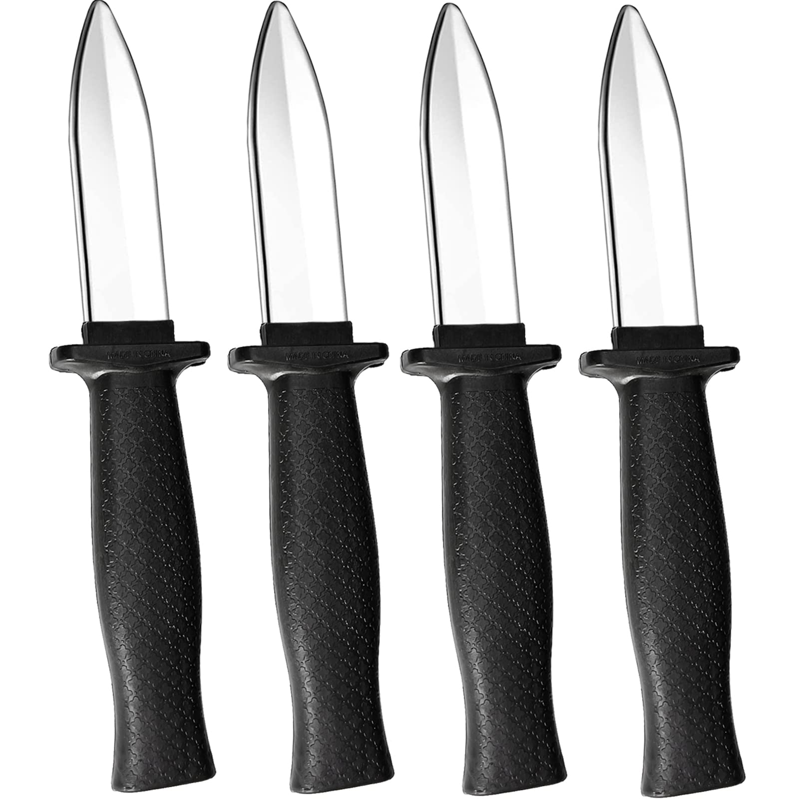 4 Pack Retractable Fake Knife Set - Halloween Disappearing Blade Trick Dagger Props for Magic Shows, Party Favors & April Fools' Day Pranks - Safe Plastic Blades for Costumes & Stage Performances