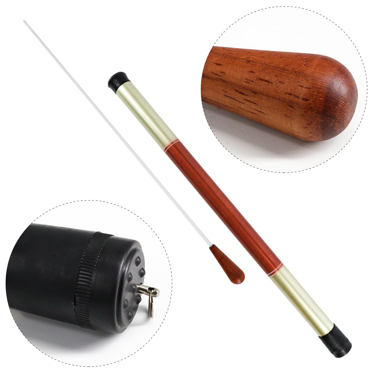 Professional Wooden Music Conducting Baton - Orchestra Director Baton with Wood Handle & Gift Box (R135D) - Perfect for Conductors, Music Teachers & Orchestra Performances