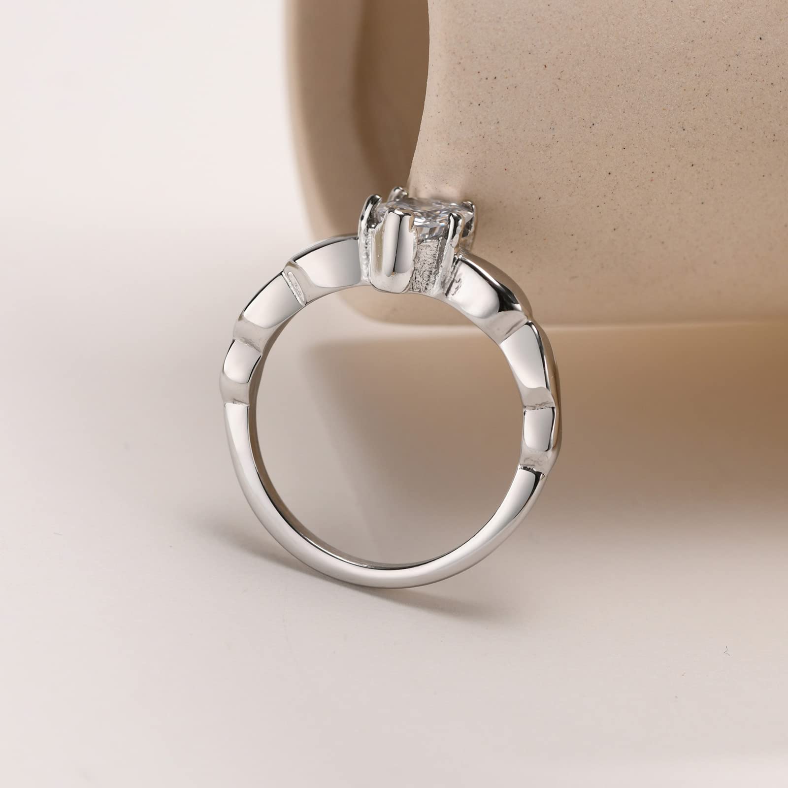VNOX 2-Piece Personalized Couple Rings Set - His & Hers Custom Engraved Stainless Steel Promise Rings | Wedding Bands & Engagement Rings for Men & Women | Perfect for Anniversaries, Proposals & Romantic Gifts