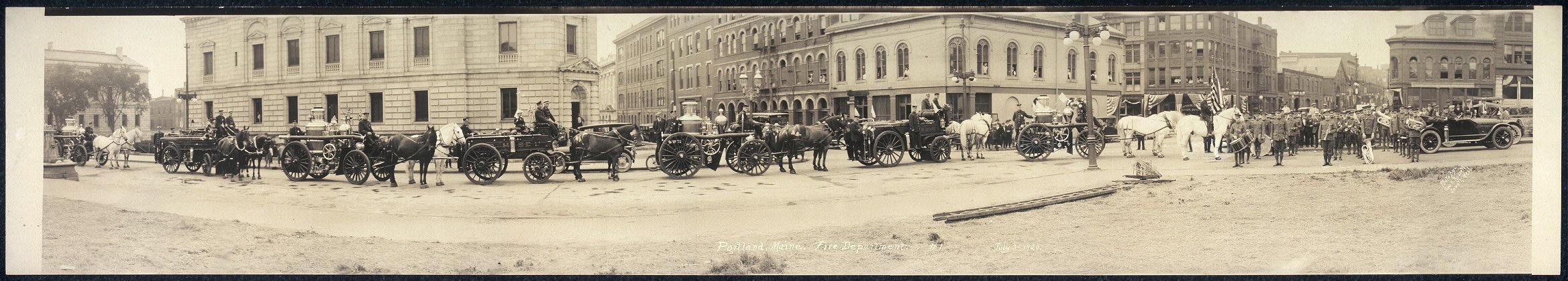 Vintage 1920 Portland Maine Fire Department Photo - Historical Firefighting Memorabilia for Collectors & History Enthusiasts | Perfect for Home Decor, Office Display & Gift Giving
