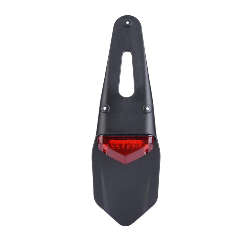 LED Motorcycle Tail Light Brake Stop License Plate Light for Dirt Bike - Red for Off-Road Riding