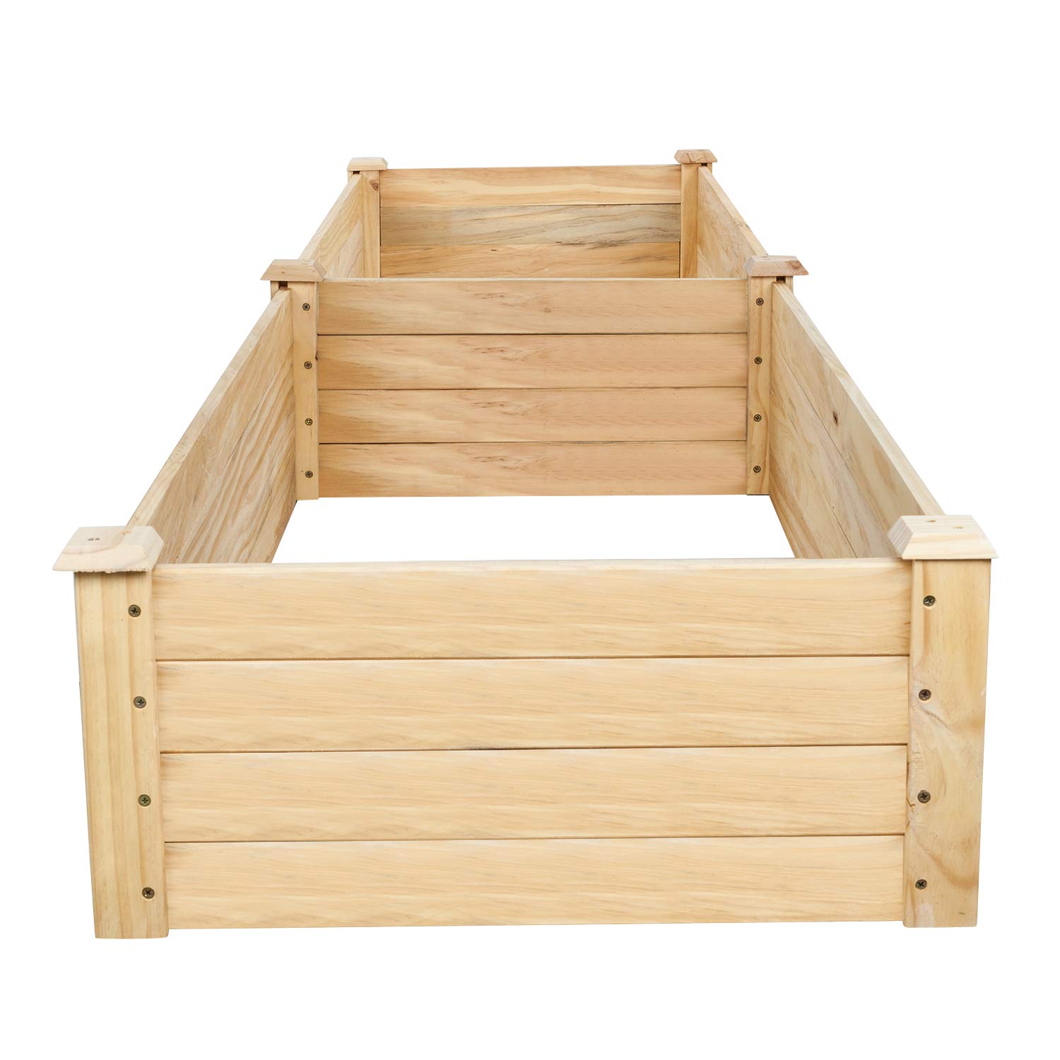 VINGLI 96x24x10 Inch Wooden Raised Garden Bed - Outdoor Planter Box for Vegetables, Flowers, Herbs - Durable Patio Planting Kit for Lawn, Yard & Backyard Gardening - Perfect for Urban Farming & Small Space Gardening