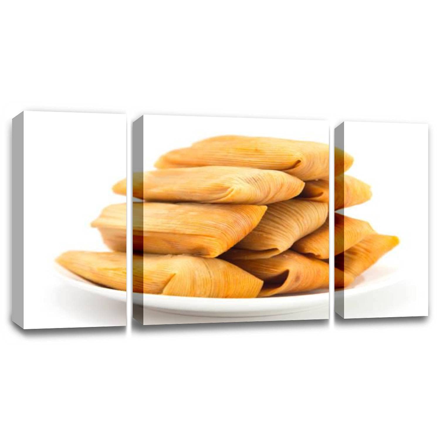 Handmade Wrapped Tamales Kitchen Wall Art - Stretched Canvas Painting for Home Decor, Dining Room, Beach House & Cafe | Mexican Food Themed Framed Artwork | Perfect Gift for Women & Cooking Enthusiasts | Ideal for Mexican Restaurants, Farmhouse Kitchens & Foodie Gifts