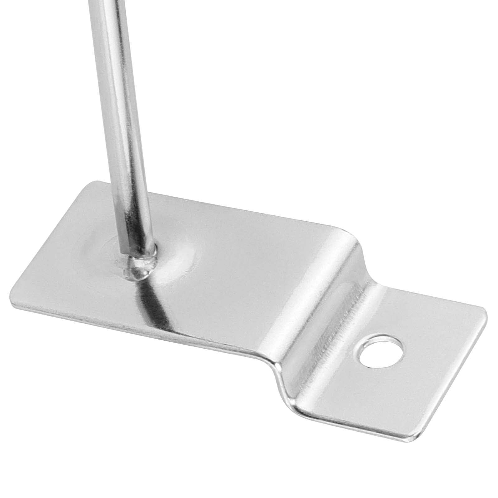 JAPCHET 200 Pack 4 Inch Heavy Duty Metal Slatwall Hooks - Silver Slat Board Hangers & Pegs for Garage, Shop, Retail Store Organization - Perfect for Wall Display & Product Merchandising in Supermarkets