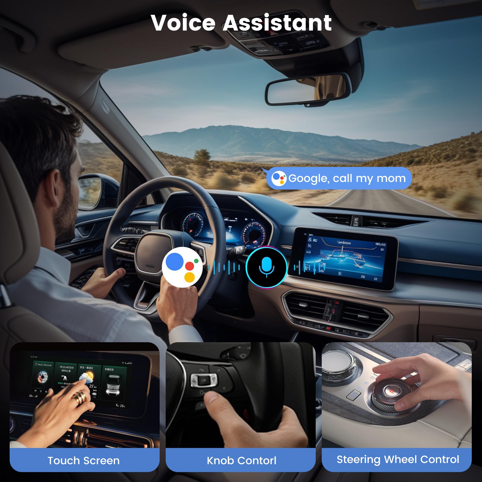 Wireless Android Auto Adapter - Convert Wired to Wireless CarPlay for Android 11+ & 2017+ Vehicles | Fast Connection | Plug & Play | Gray | Perfect for Commuting & Road Trips