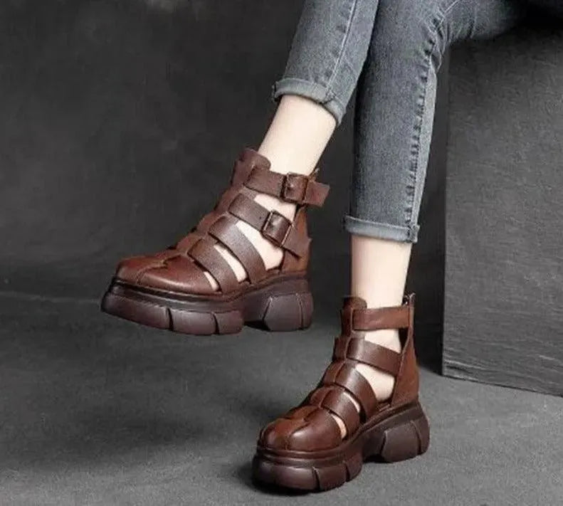 Strappy Wedge Sandals for Women - Comfortable High Heel Wedges for Summer, Beach, and Party Wear