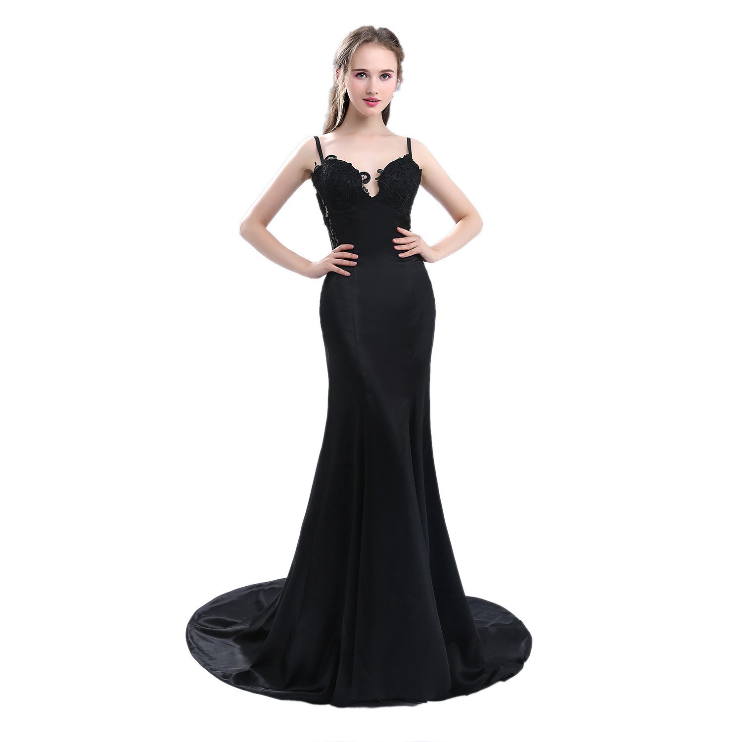 Elegant Black Lace Prom Dress for Women & Girls - Sexy Homecoming Dress for Parties, Dances & Special Occasions
