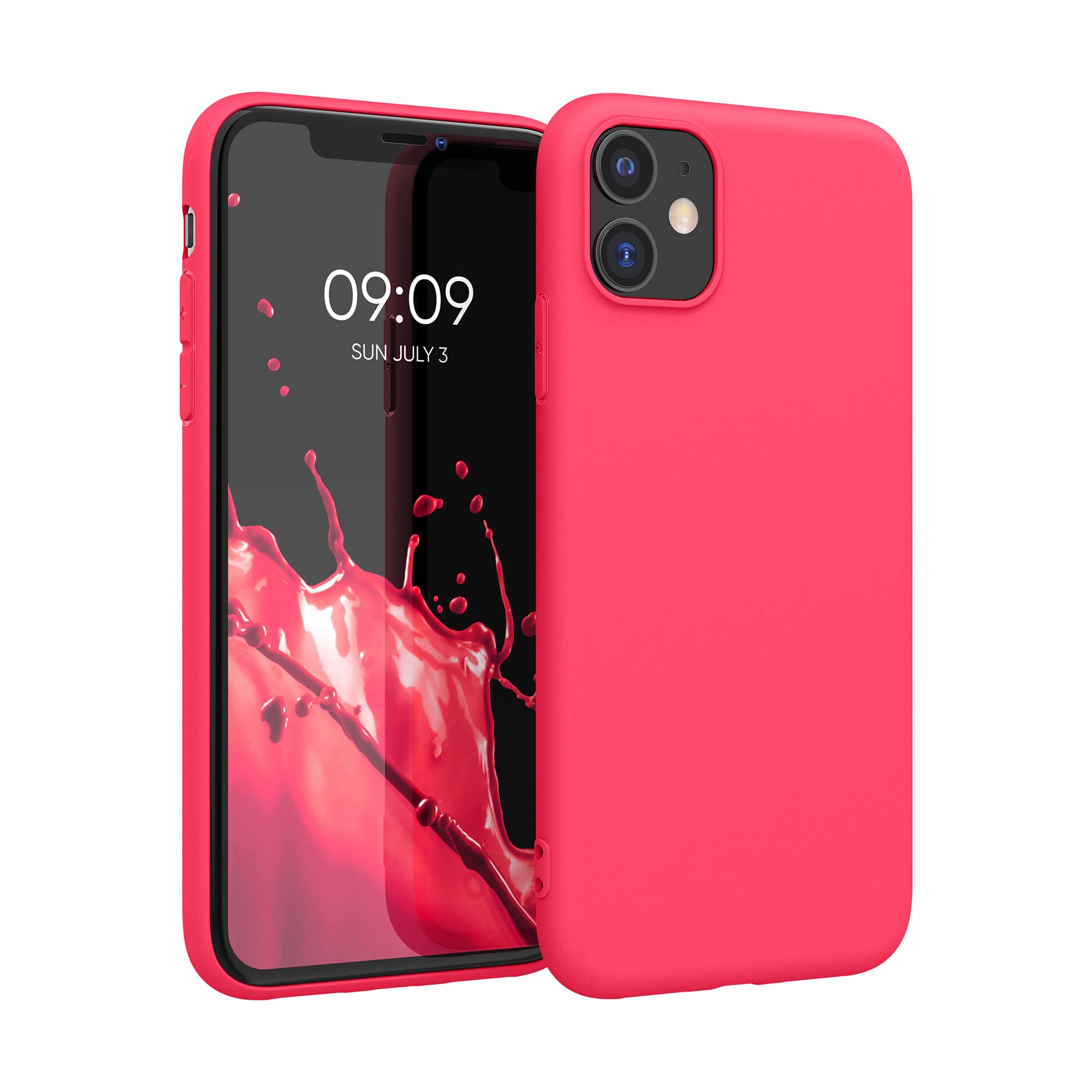 kwmobile Flexible TPU Case for Apple iPhone 11 - Slim Soft Protective Phone Cover in Pink | Perfect for Everyday Use, Work & Travel