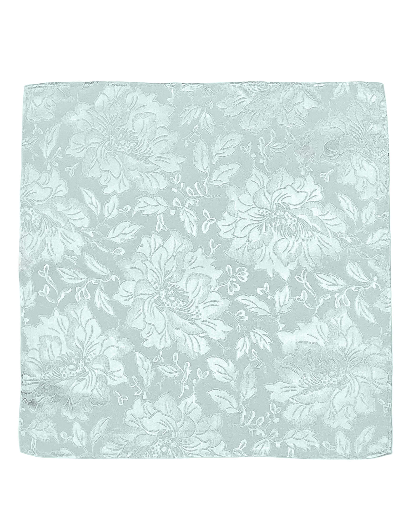 DÉCLIC Fable Pocket Square Mint Green - Premium Silk Handkerchief for Men's Suits - Perfect for Weddings, Business Meetings & Formal Events