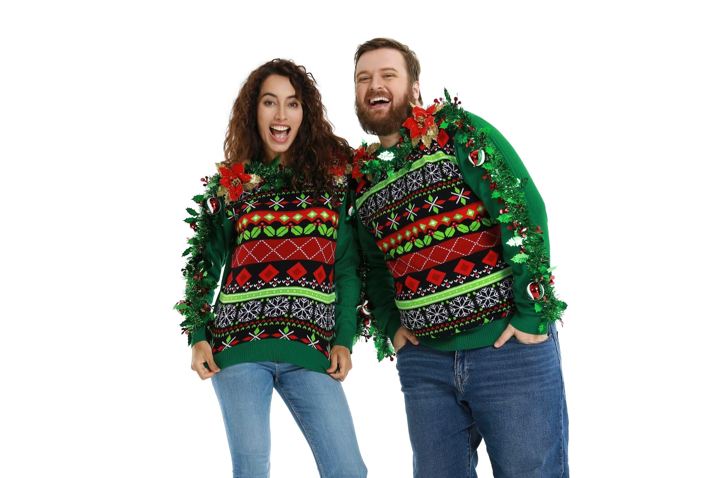 Funny Christmas Sweaters for Men & Women - Santa, Reindeer, Llama Designs for Holiday Parties