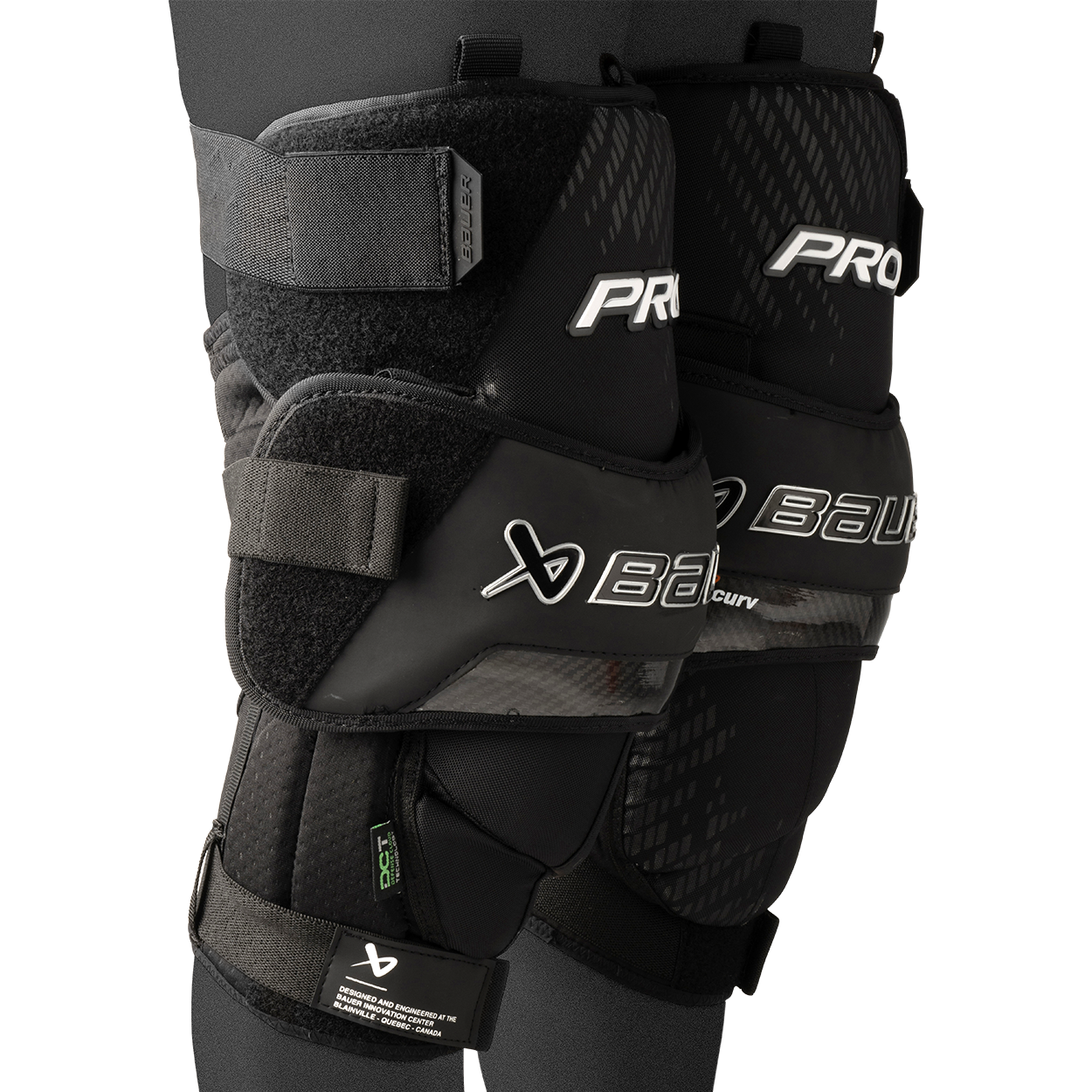 Bauer Pro S25 Intermediate Knee Guards - Protective Hockey & Sports Gear for Skating, Rollerblading & Extreme Sports
