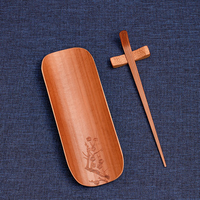 Premium Bamboo Tea Scoop & Tea Needle Set - Handcrafted Tea Accessories for Gongfu Cha & Loose Leaf Tea Brewing - Perfect for Tea Ceremony, Home Tea Party & Relaxation