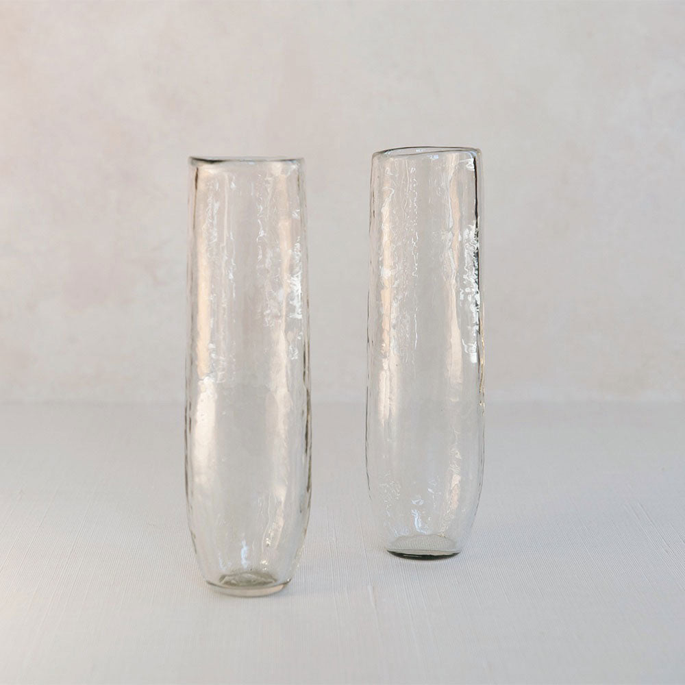 Elegant Dimpled Glass Flute Set - 6-Piece Champagne Flutes for Weddings, Parties & Special Occasions - Perfect for Toasting & Celebrations