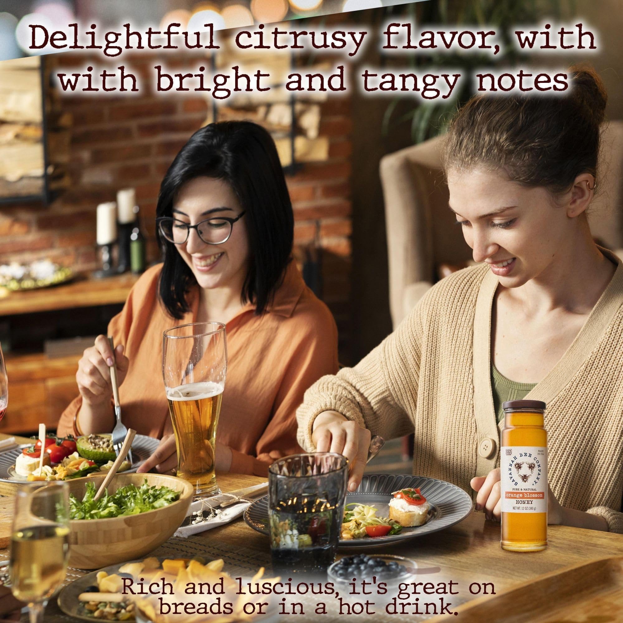 Savannah Bee Company Pure Raw Natural Honey - Unfiltered, Unprocessed, 100% Organic | Perfect for Tea, Baking, Smoothies & Healthy Recipes