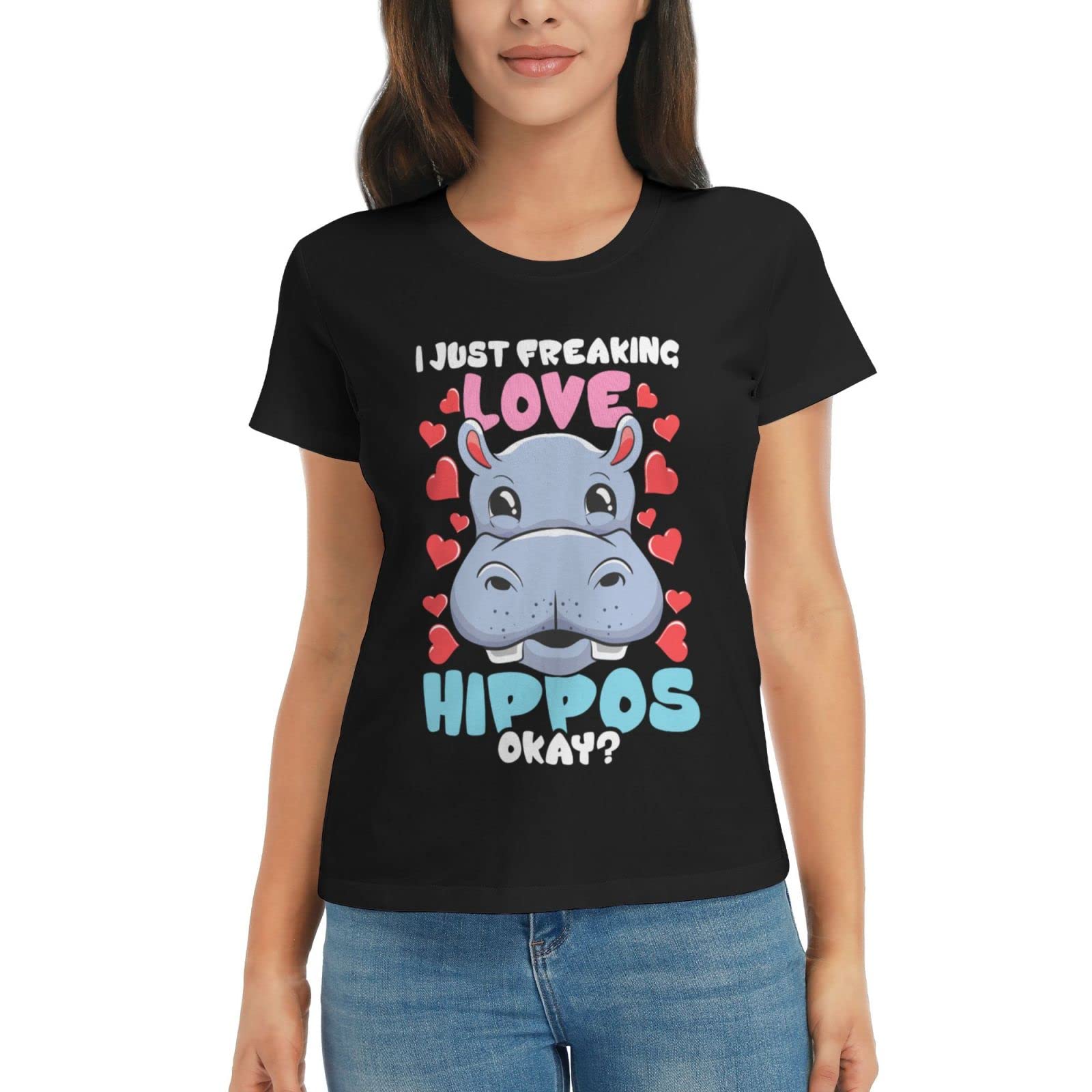 Women's Short Sleeve Cotton T-Shirt - Summer Casual Black Tee for Teen Girls | Perfect for Everyday Wear, School, and Weekend Outfits