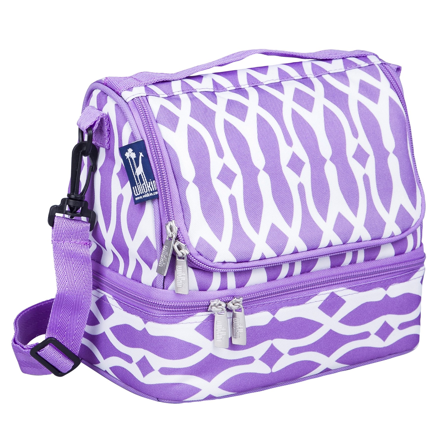 Wildkin Insulated Lunch Bag for Kids - 2 Compartment Thermal Lunch Box for Boys & Girls (9x8x7 Inches) - Perfect for School, Work & Travel - Keeps Food Hot/Cold - Wishbone Design