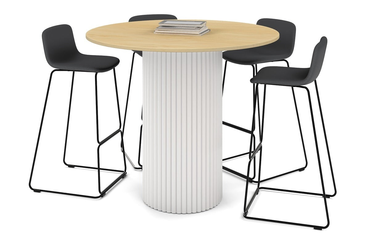 Baobab Circular Base Counter Cafe Table - 47.2 Inch Height Adjustable Bar Table for Kitchen, Restaurant & Outdoor Use - Perfect for Dining, Entertaining & Small Spaces