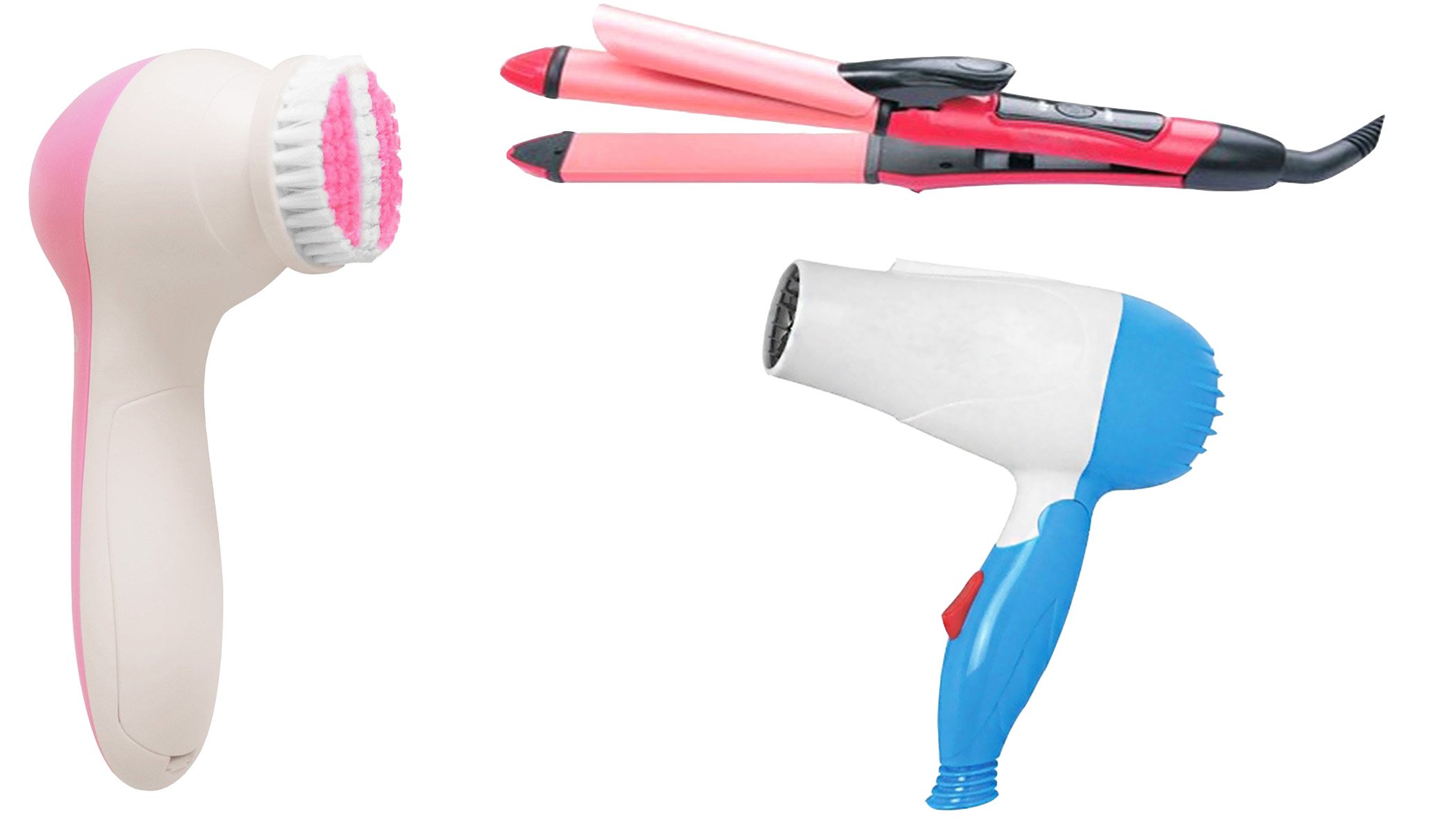 2-in-1 Welcome India Bazar Wib Face Massager & Hair Straightener with Dryer - Perfect for Salon, Spa & Home Hair Care Routines