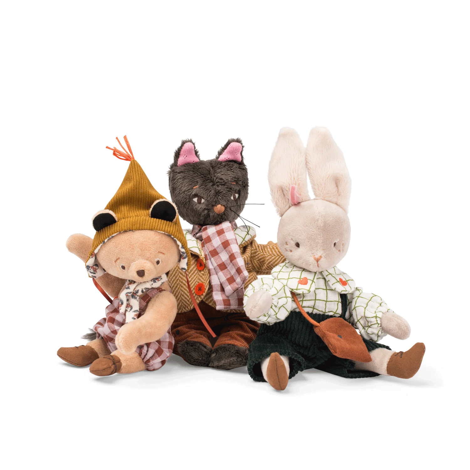 Emile the Small Bear Plush Toy by Moulin Roty - Adorable Les Minouchkas Collection - Perfect for Kids' Bedtime, Nursery Decor & Gift Giving