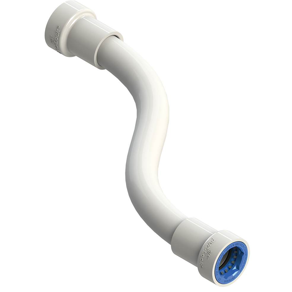 Hydro Rain PVCL FPC 050 PVC Lock® 1/2 Inch Flexible Push-On Coupling - Durable PVC Pipe Connector for Irrigation, Plumbing & Water Supply Systems