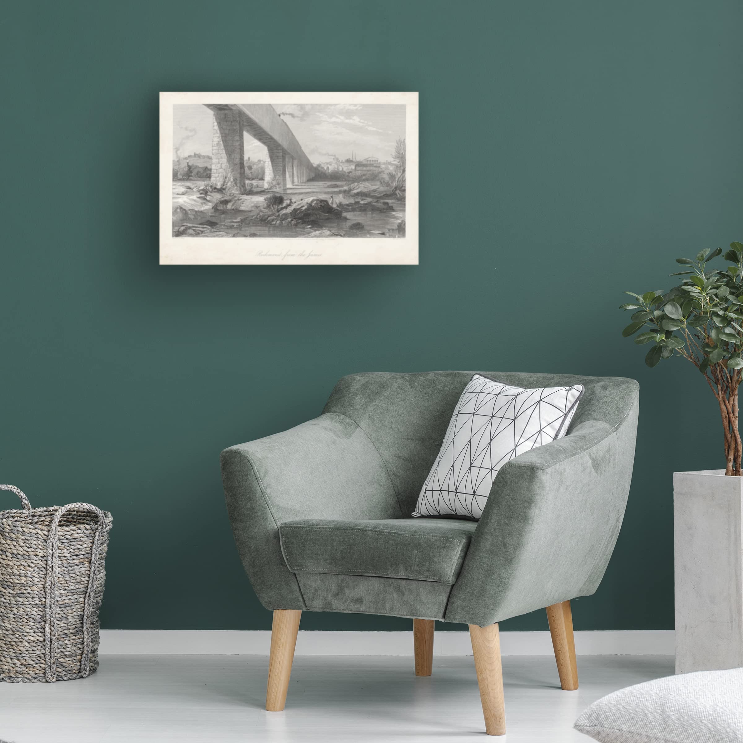Trademark Fine Art 'Richmond From The James' Canvas Wall Art by William Cullen Bryant - Perfect for Living Room, Bedroom & Office Decor