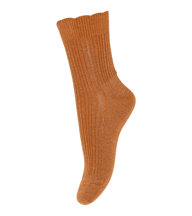 Pumpkin Spice Celosia Glitter Socks by MP Denmark - Cozy Fall Fashion Socks for Women, Holiday Gift Idea, Perfect for Autumn Outfits & Christmas Parties