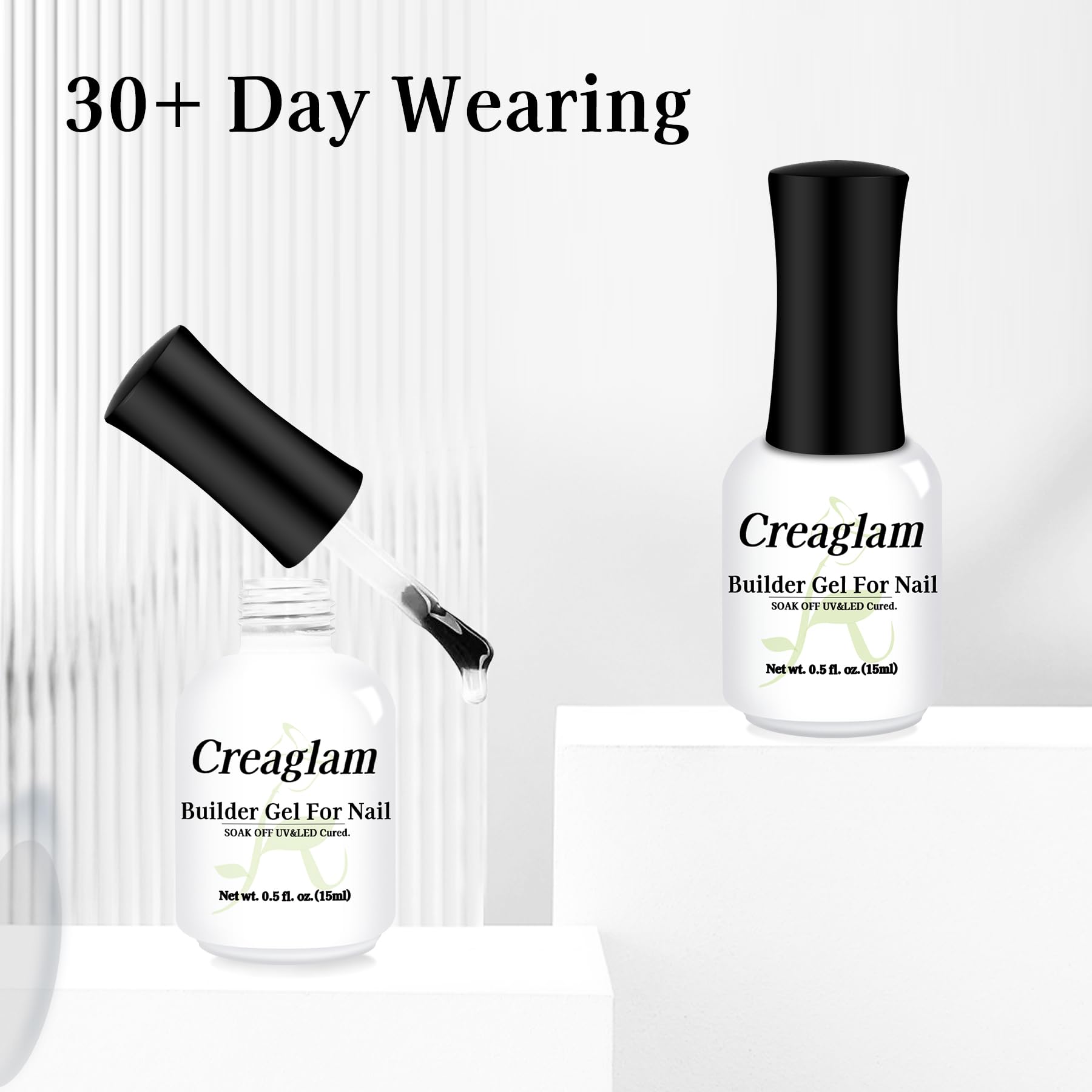2Pcs 7-in-1 Clear Builder Nail Gel Set for Women - 15ml Fast DIY Nail Art Extension Strengthener | Home Manicure & Professional Nail Design | Perfect for Salon, Bridal, and Everyday Nail Care