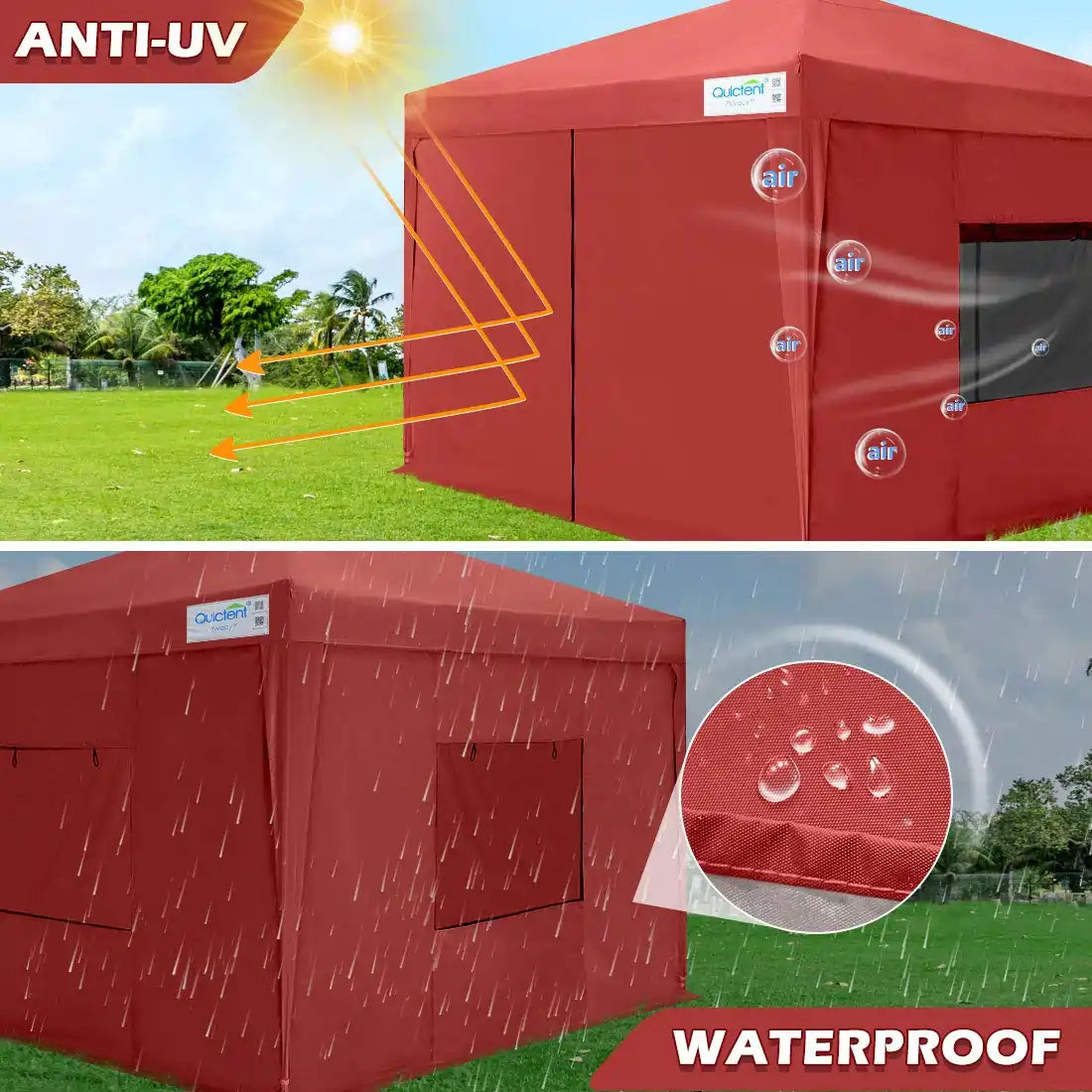 8' x 8' Pop Up Privacy Canopy Tent with Removable Side Walls - Perfect for Outdoor Events, Beach Parties, and Backyard Gatherings
