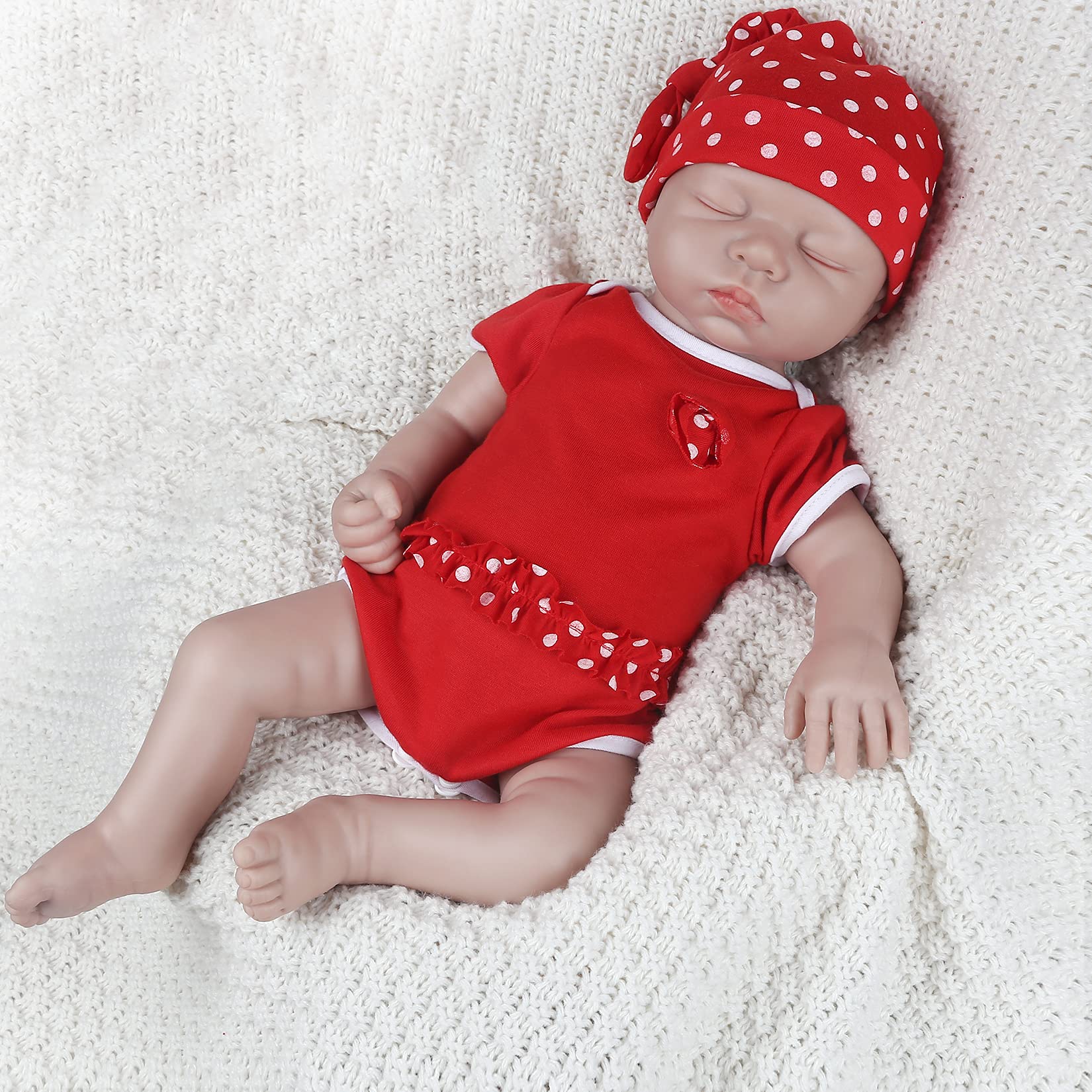 IVITA 17 Inch Realistic Full Body Silicone Reborn Baby Doll - Lifelike Newborn Girl Doll for Collectors, Gift Giving & Nursery Decor | Perfect for Photography, Role Play & Display