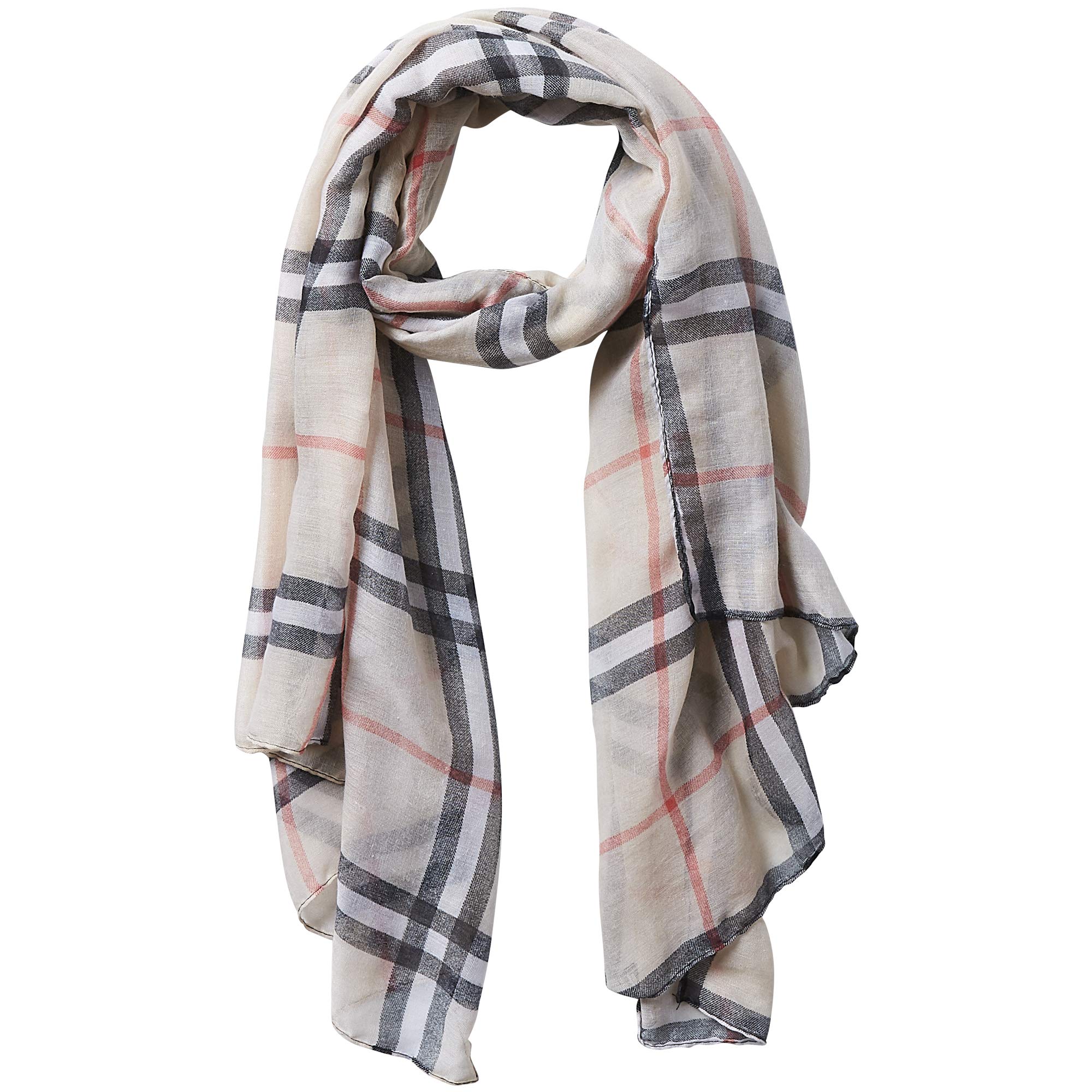 Tickled Pink Women's Preppy Lightweight Fashion Scarf - Perfect for Office, Travel & Casual Outfits