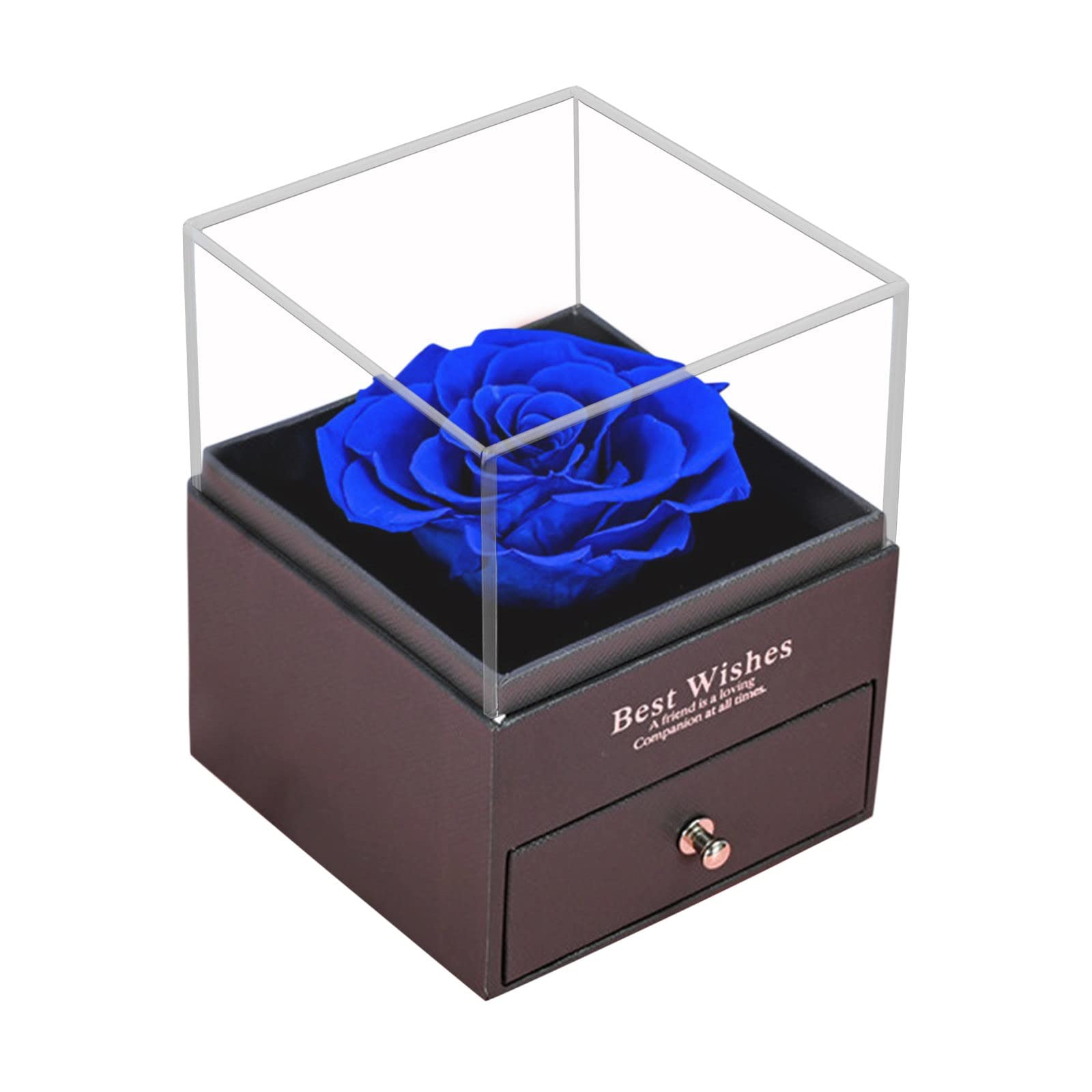 Eternal Rose Gift Box - Handmade Mother's Day & Valentine's Day Preserved Flower Jewelry Storage Box | Perfect for Jewelry, Baby Clothes & Keepsakes | Romantic Home Decor & Special Occasion Gift