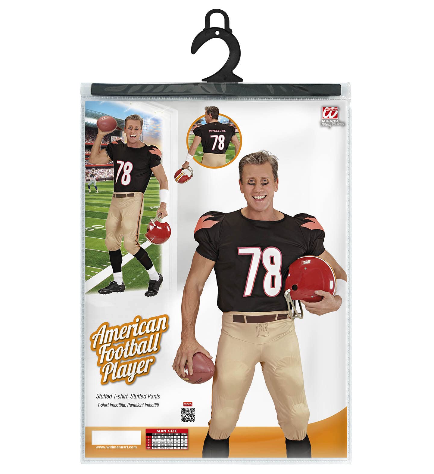 Small Adult American Football Costume - Official NFL Style Jersey & Pants for Halloween, Cosplay, and Sports Events