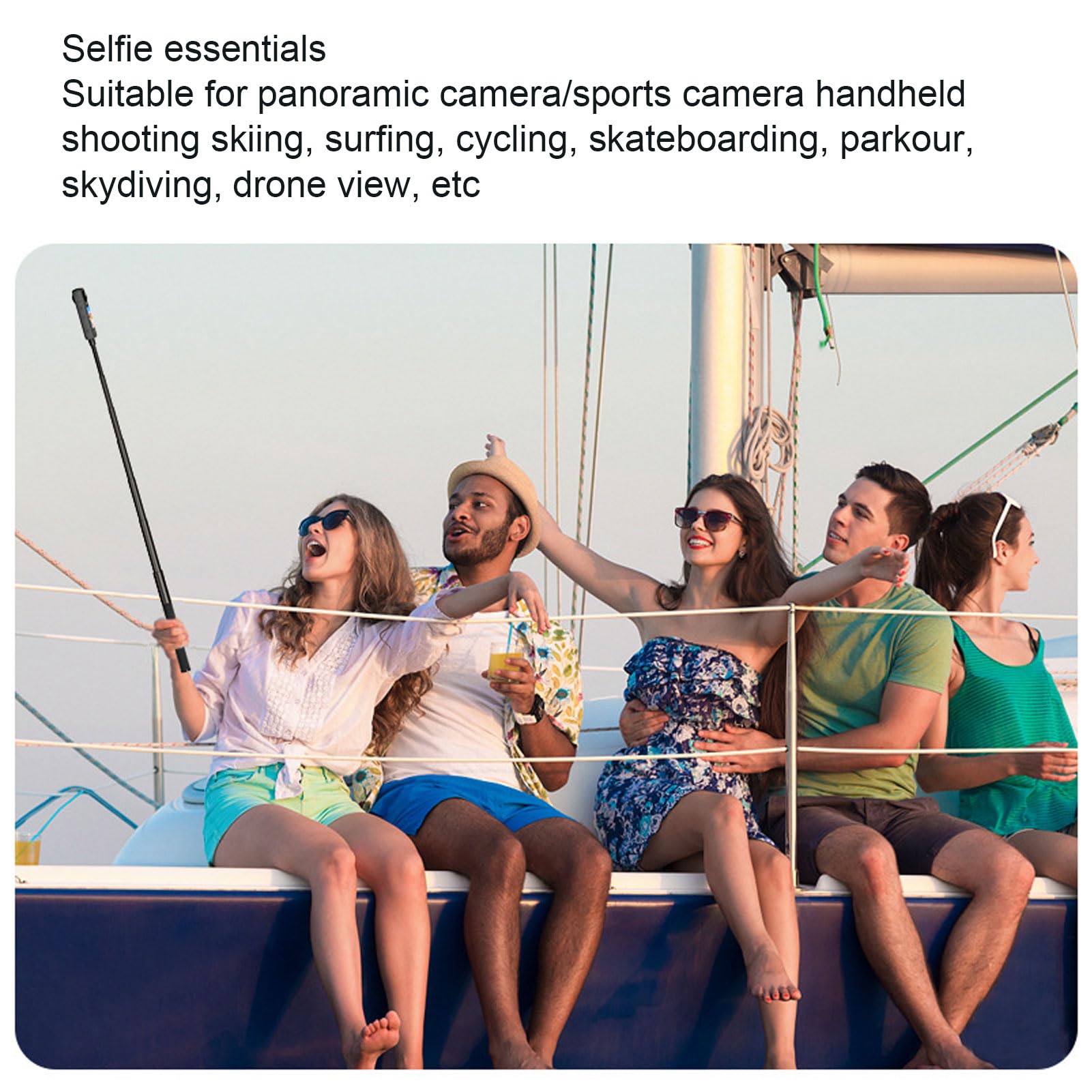 Best Aluminum Alloy Selfie Stick with Adjustable Length - Extendable Phone Tripod Mount for Sports Cameras & Smartphones | Perfect for Vlogging, Travel & Outdoor Adventures