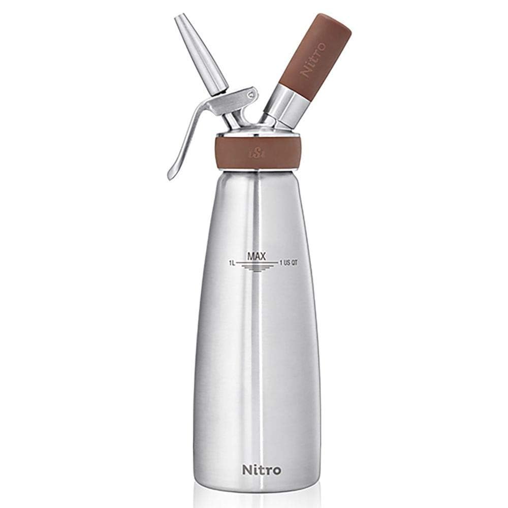 iSi 1 Quart Nitro Whip Cream Charger Dispenser - Case of 16 (Stainless Steel, Dishwasher Safe) - Perfect for Nitro Cold Brew Coffee, Cocktails & Desserts - Home Bar, Coffee Shop & Restaurant Use