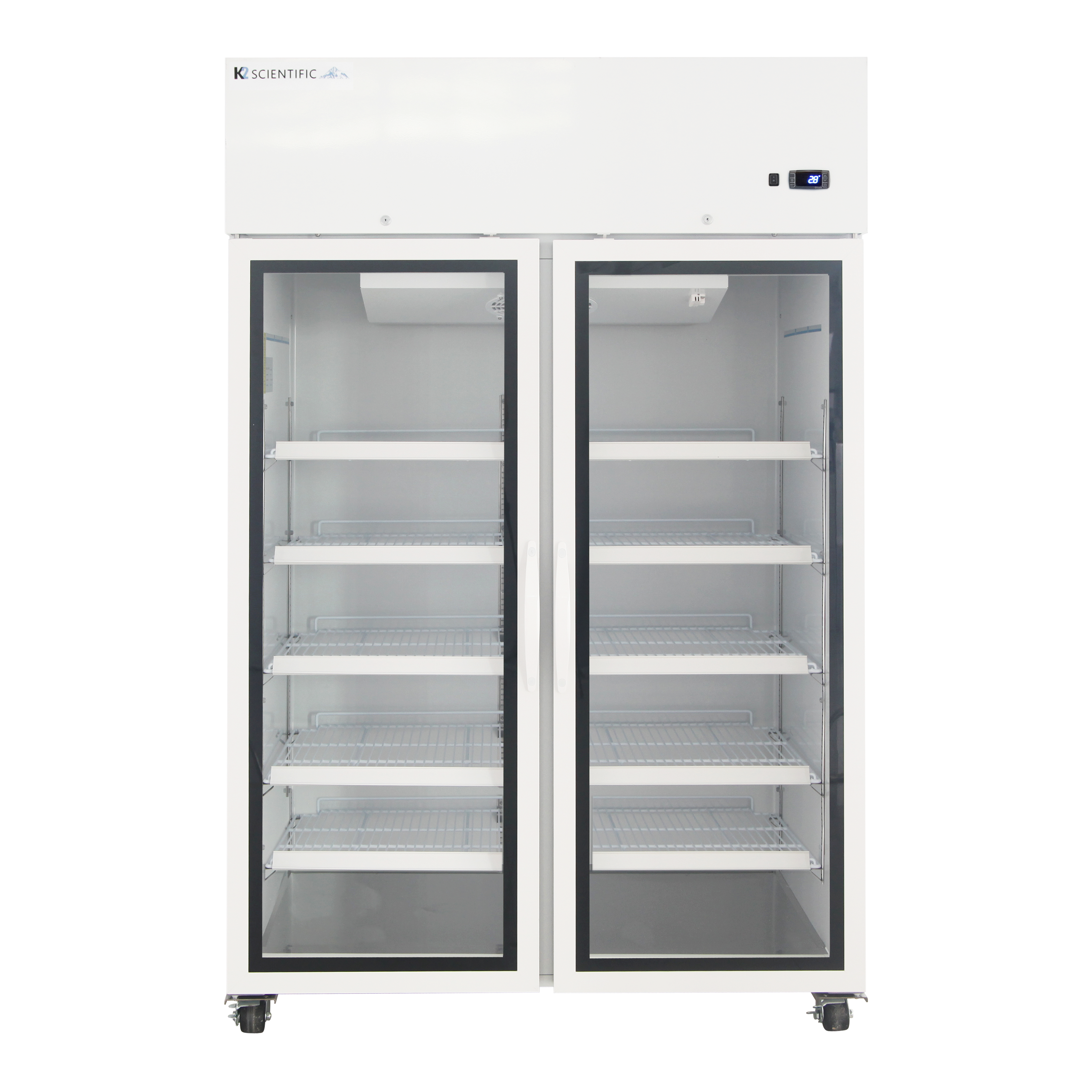 47 Cu. Ft. Glass Door Upright Refrigerator - Commercial Stainless Steel Freezer for Restaurants, Grocery Stores & Supermarkets - Energy Efficient with LED Lighting