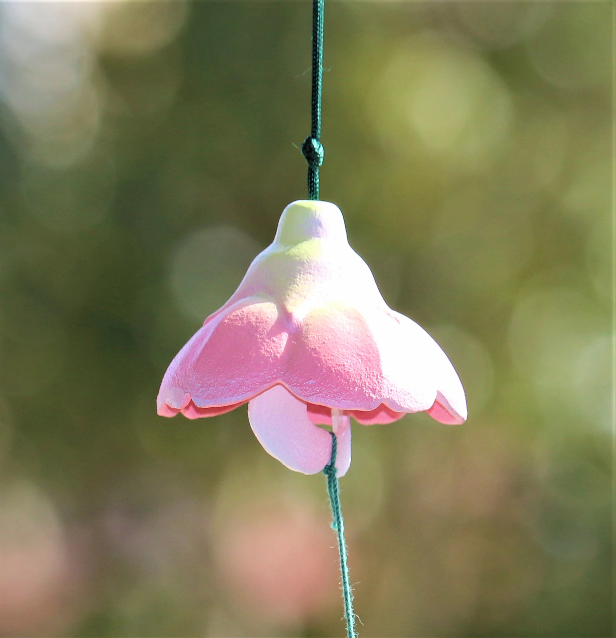 Authentic Nambu Ironware Cast Iron Japanese Wind Bell - Cherry Blossom Design | Traditional Japanese Furin Wind Chime for Garden, Patio & Home Decor