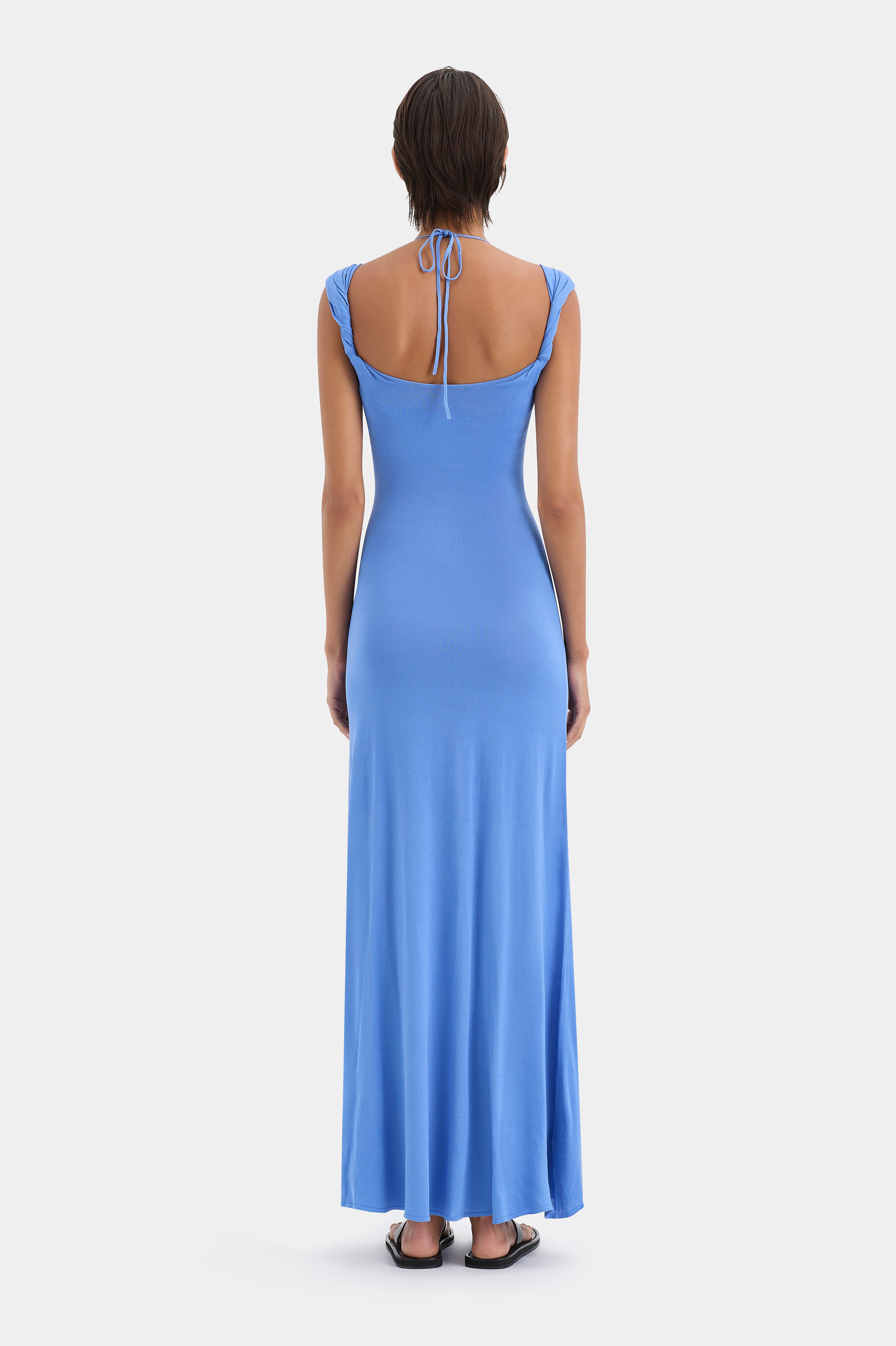 Valejo Women's Halter Neck Summer Dress - Flowy Sleeveless Maxi Dress for Beach, Vacation & Party Wear