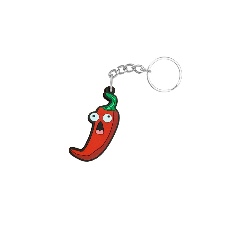 Spicy Chili Pepper Keychain - Durable & Stylish Key Ring for Home, Office, or Car Keys - Perfect Gift for Food Lovers & Spice Enthusiasts