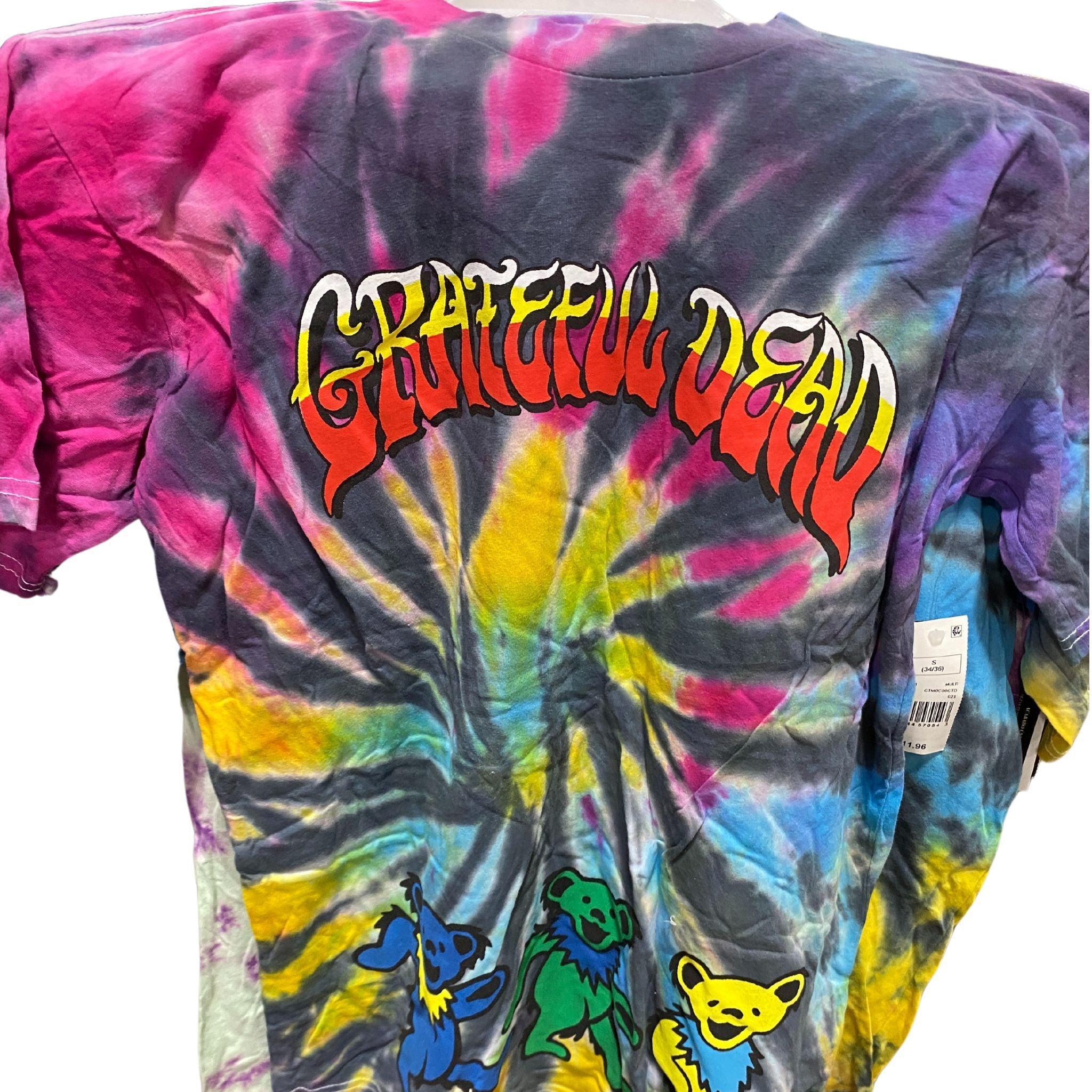 Vibrant Tie Dye T-Shirts Bulk Pack - 100 Pcs Assorted Sizes (Dragon Ball Z & Grateful Dead Designs) - Perfect for Festivals, Concerts, and Themed Parties