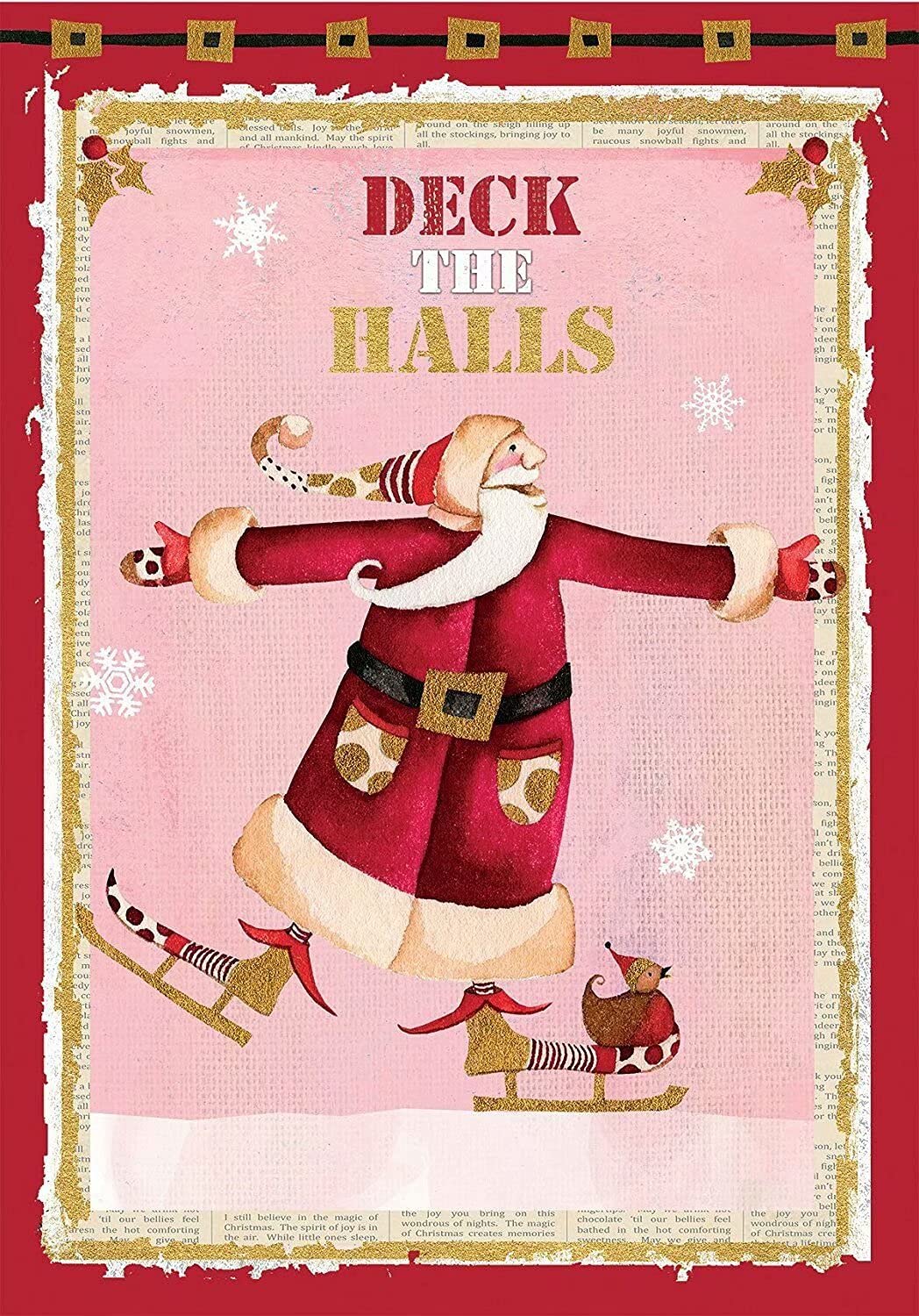 Vintage Tin Sign Wall Art - Retro Metal 'Deck The Halls' Christmas Decor for Living Room, Bedroom, Office | Holiday Home & Commercial Decor for Cafe, Bar, Hotel | Perfect for Festive Wall Decorations & Seasonal Gift Giving