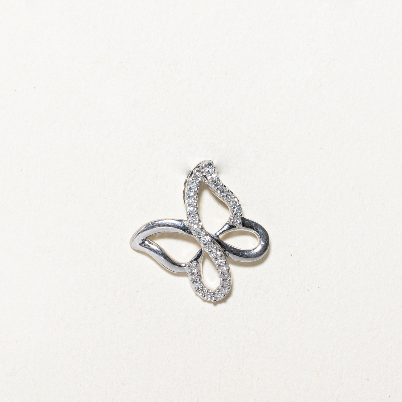 Michael Hill Diamond Butterfly Pendant Necklace | 0.10ctw White Gold Butterfly Jewelry for Women | Perfect for Anniversary, Birthday & Valentine's Day Gifts