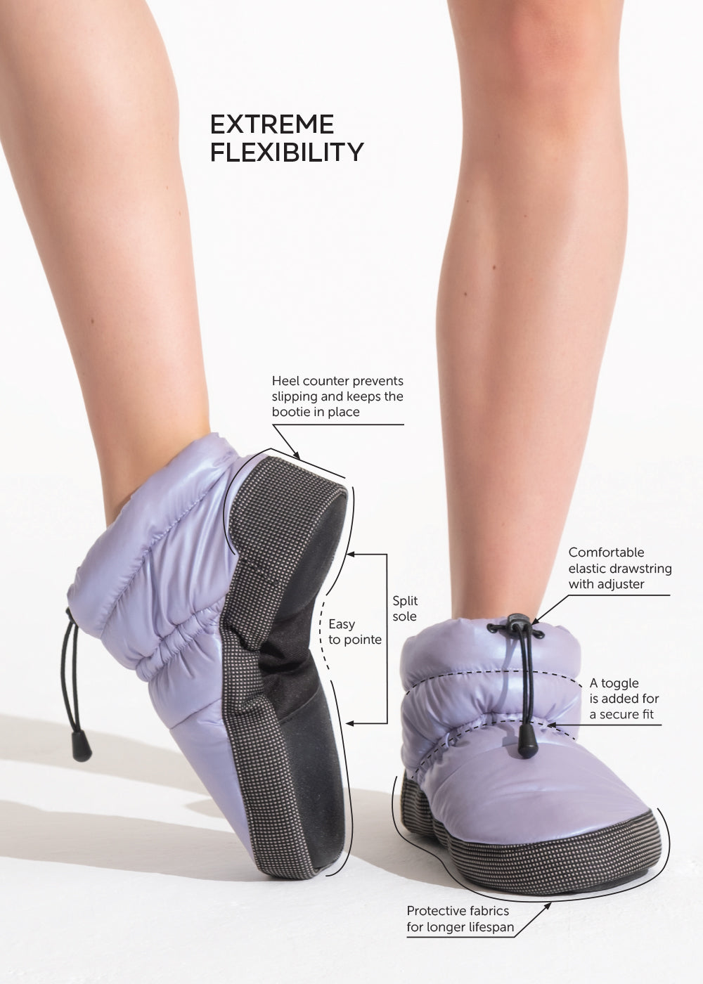 Nikolay Low Cut Split Sole Dance Booties for Ballet, Jazz & Contemporary - Comfortable & Flexible Dance Shoes for Women & Girls