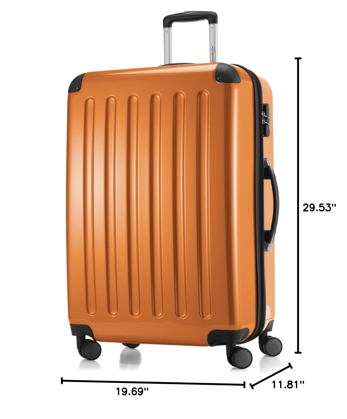 Premium Orange Cabin Luggage 75cm - Lightweight Carry-On Suitcase for Air Travel, Business Trips & Weekend Getaways